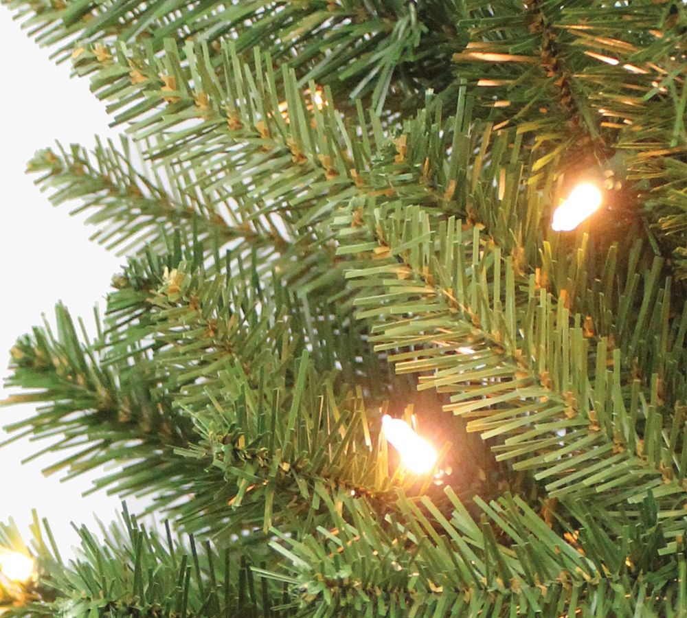 Lit LED Ozark Pine Faux Christmas Tree - 7 Ft.