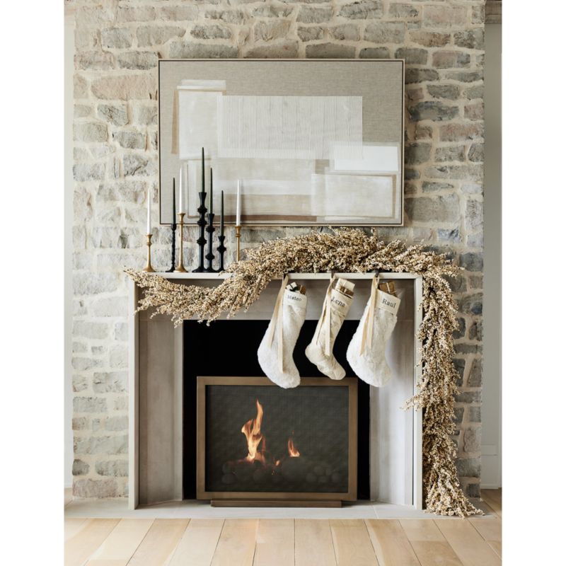 Warm White Faux Fur Christmas Stocking