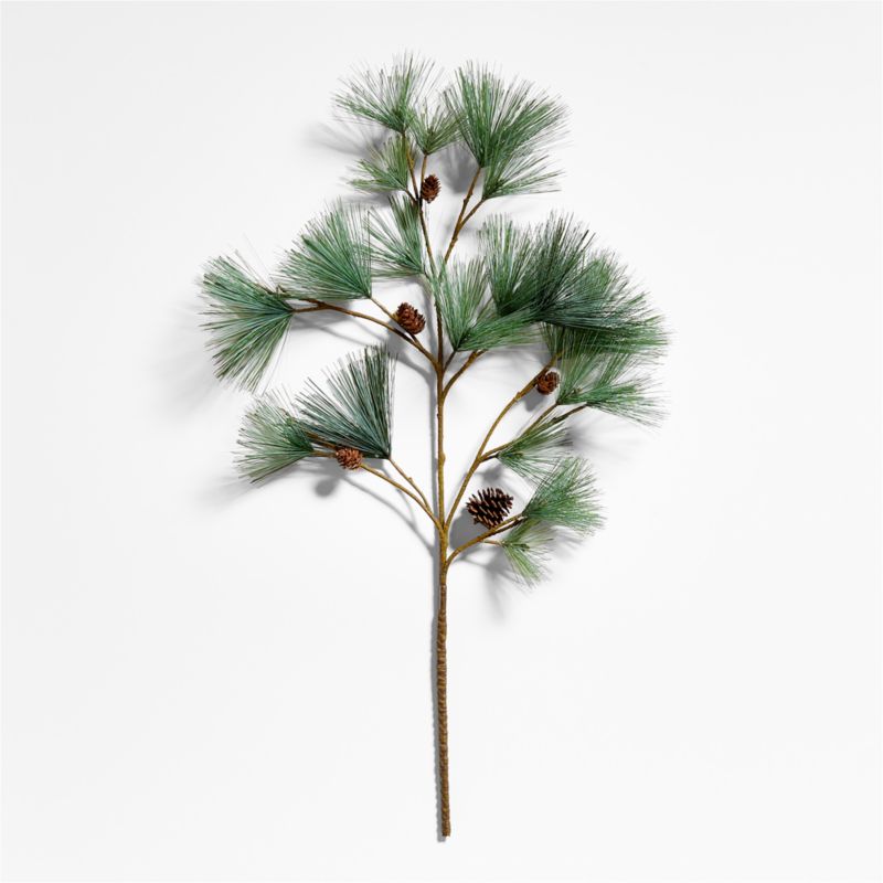 Faux Pine Needle Stem with Pinecones 38