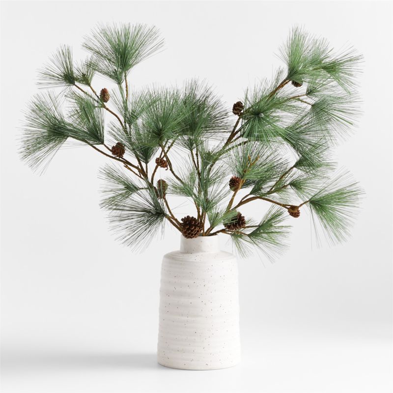 Faux Pine Needle Stem with Pinecones 38