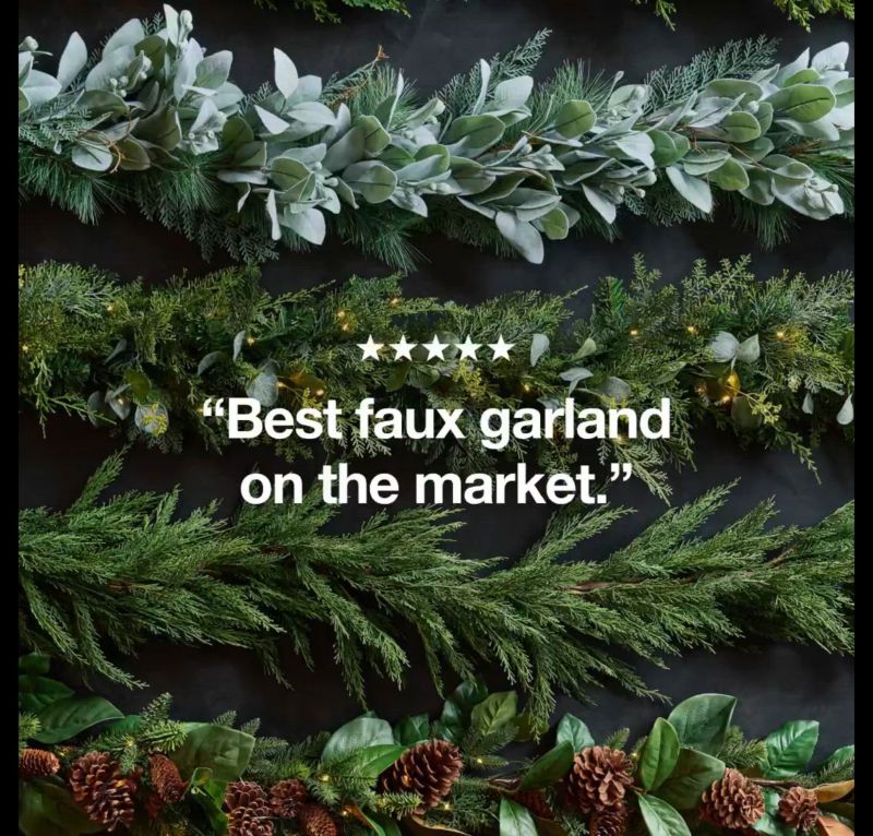 Pre-Lit Pine & Magnolia Holiday Wreath & Garland Set