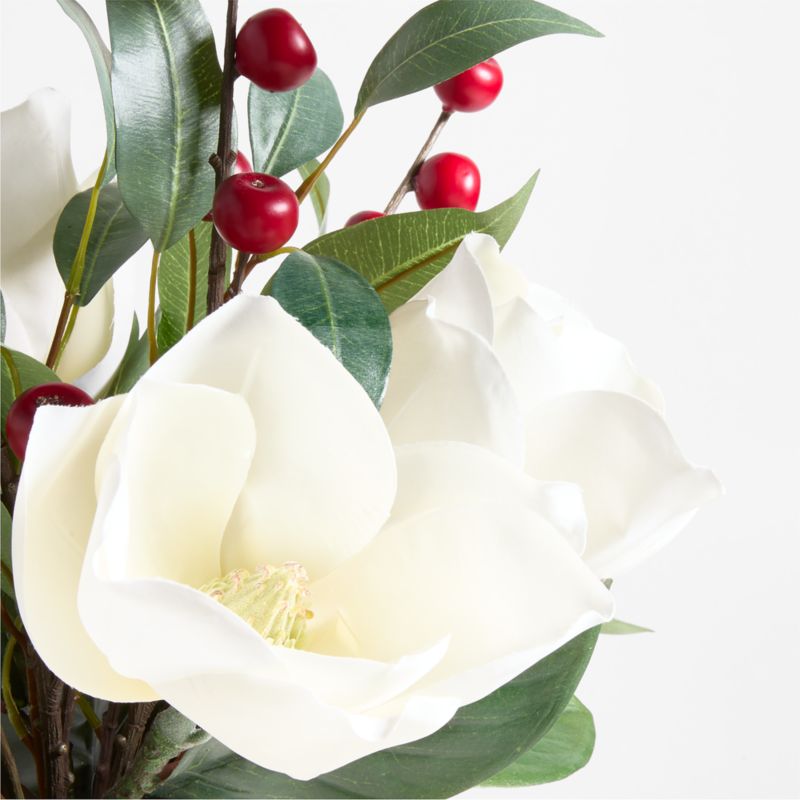 Faux Magnolia and Berry Holiday Bunch 16