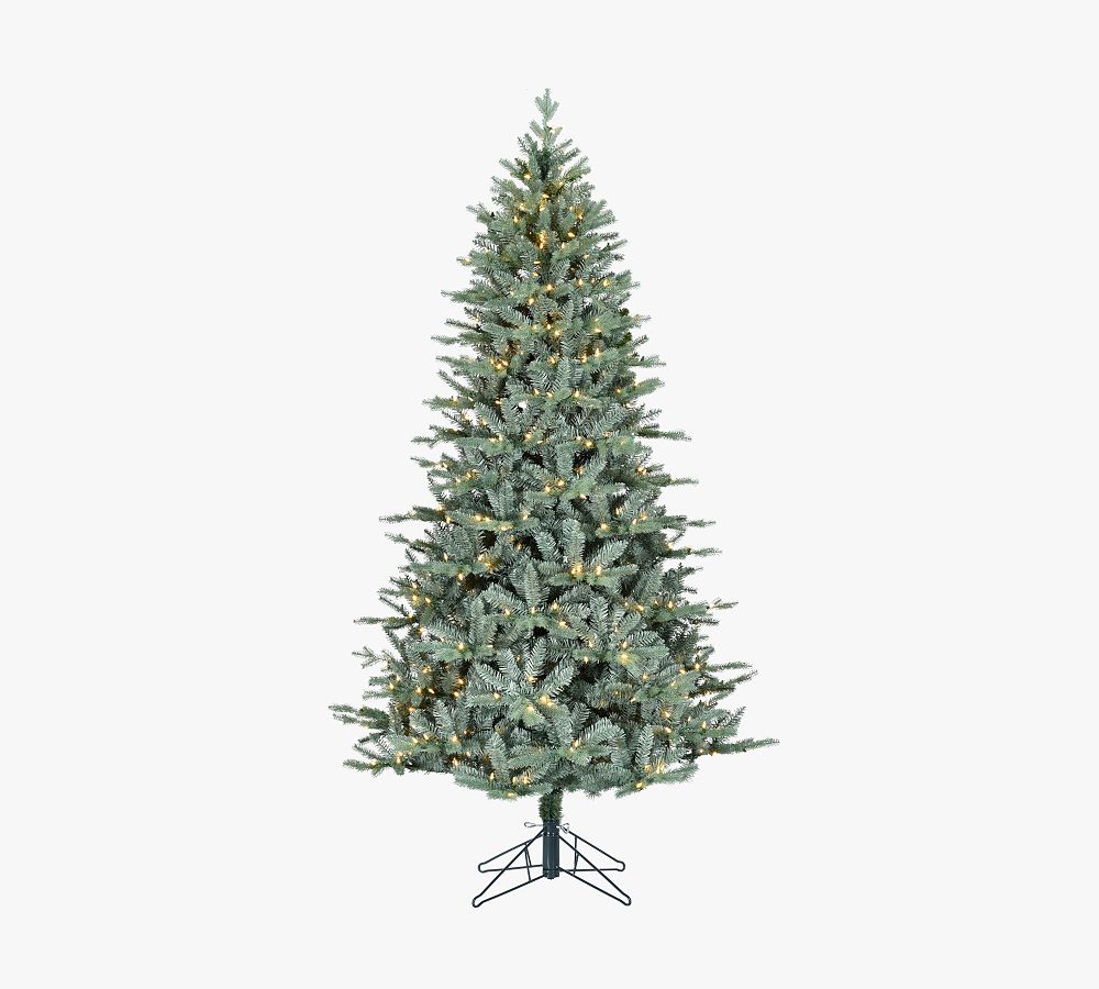 Lit Blue Spruce with Power Pole Artificial Christmas Tree