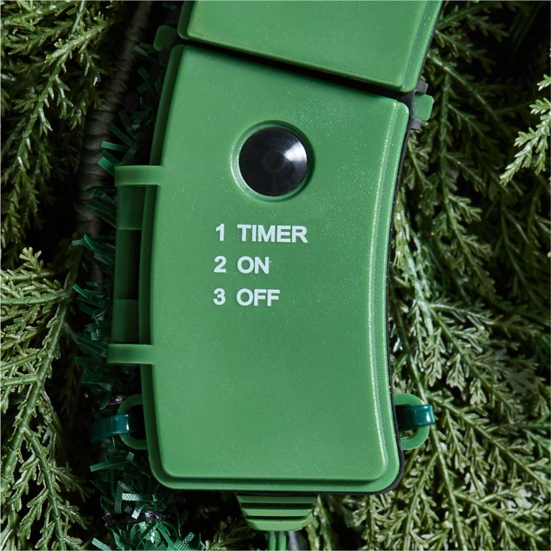 Faux Hemlock Pine Pre-Lit LED Wreath 28