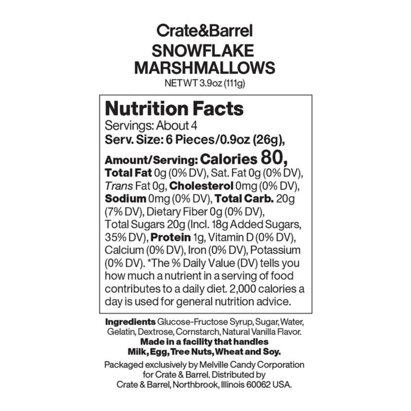 Mini White Snowflake Marshmallows