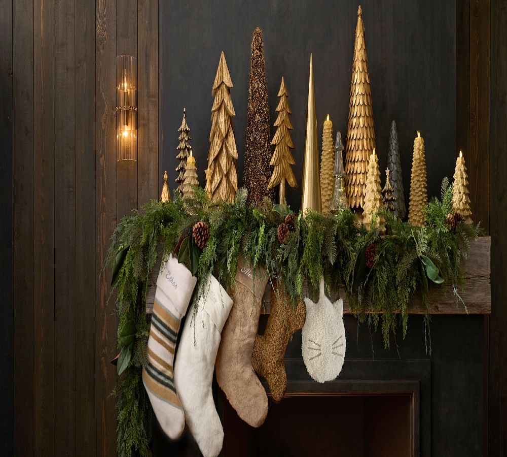 Cozy Teddy Faux Fur Bone Pet Stocking