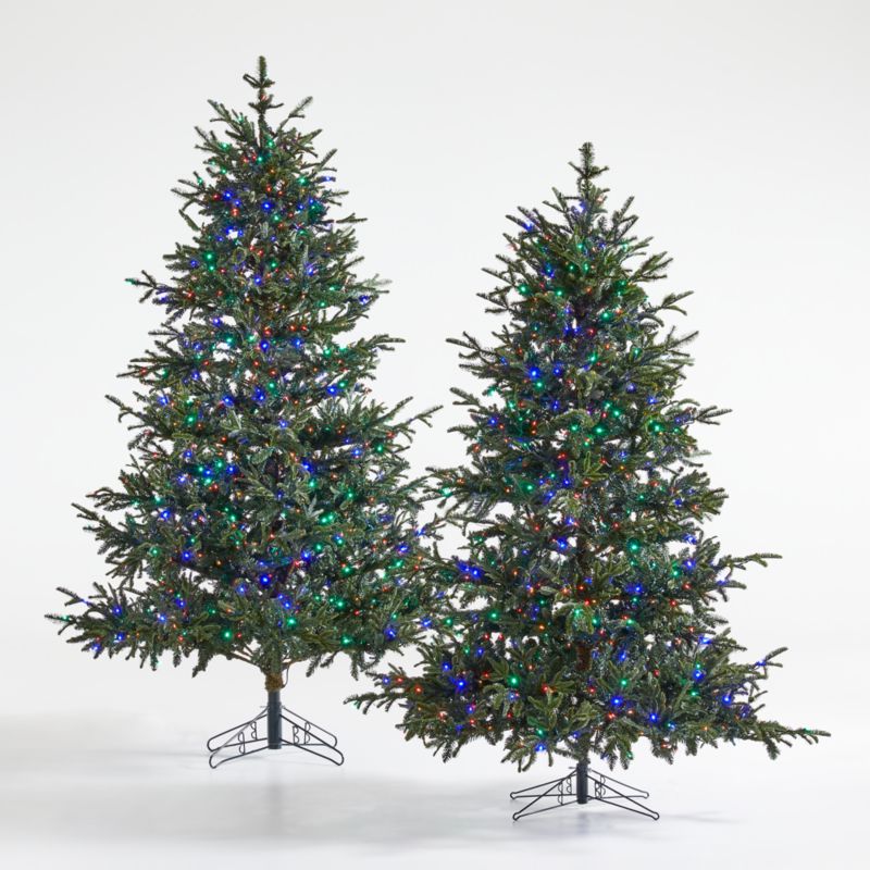 Faux Noble Fir Pre-Lit LED Christmas Tree with Multi-Color Lights 9'