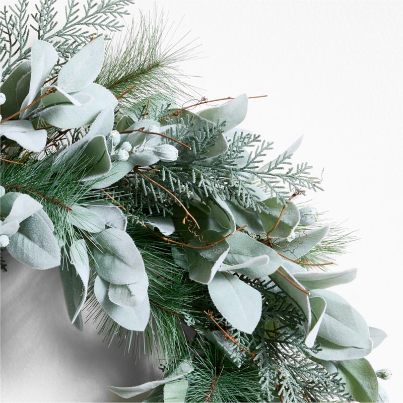 Faux Spruce and Eucalyptus Holiday Wreath 28