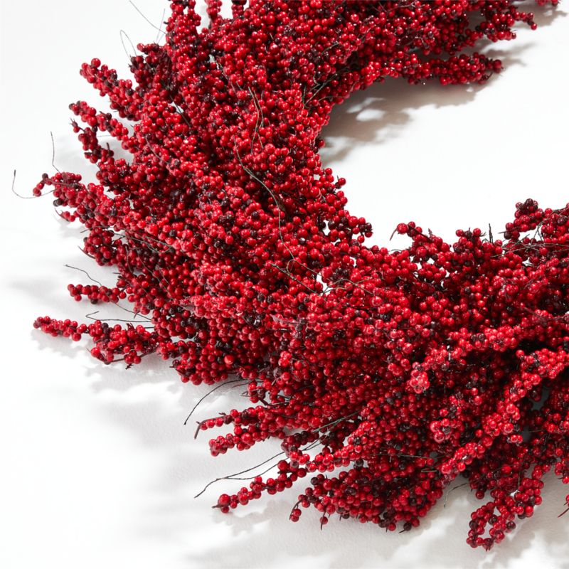 Faux Red Mini Berry Garland 6'