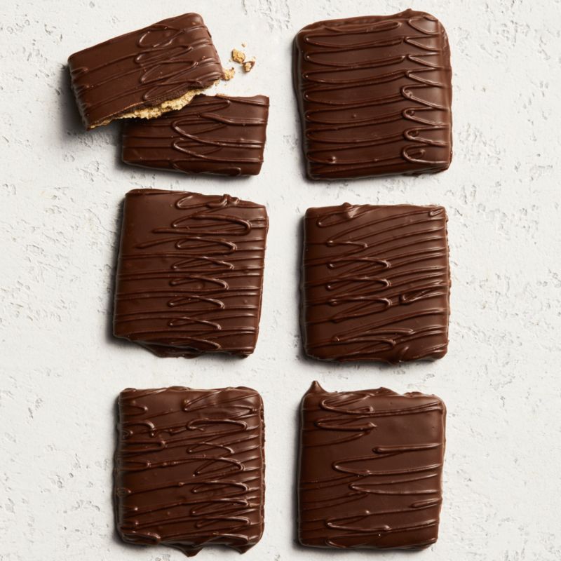 Dark Chocolate-Covered Graham Crackers with Gift Box