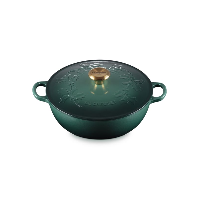 Le Creuset ® Traditional Holly Artichaut 4.5-Qt.Round Dutch Oven with Gold Knob