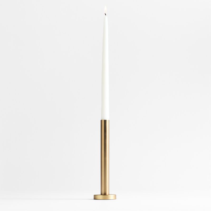 Orion Large Brass Finish Taper Candle Holder