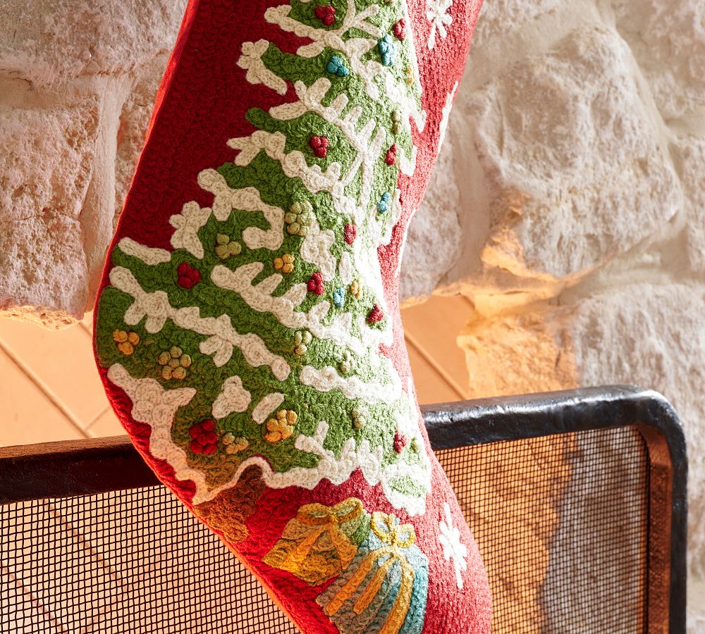 Holiday Icons Crewel Stockings