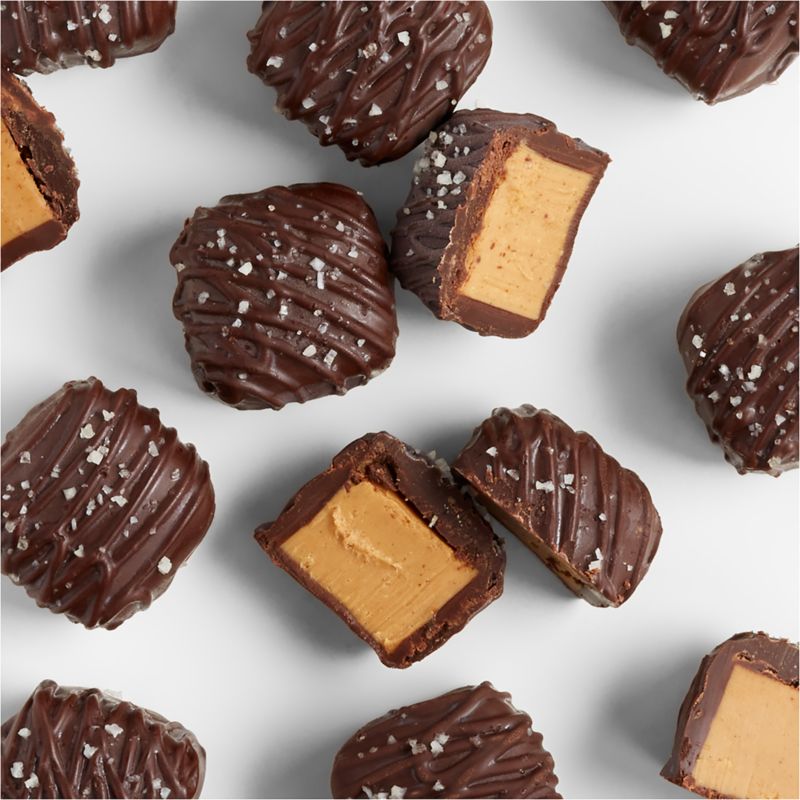 Dark Chocolate Peanut Butter Bites with Sea Salt with Gift Box