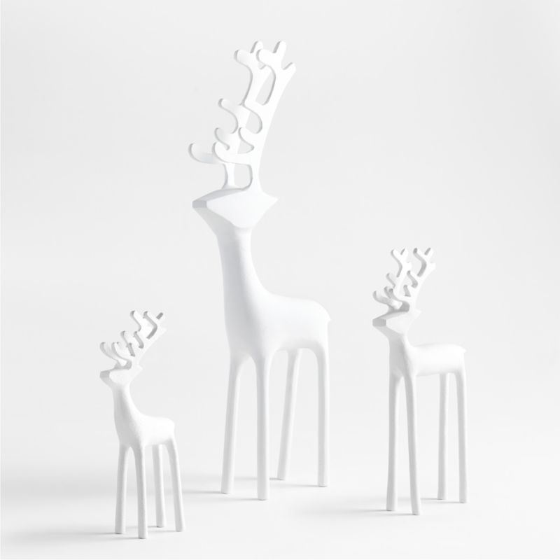 White Holiday Reindeer Decoration 9
