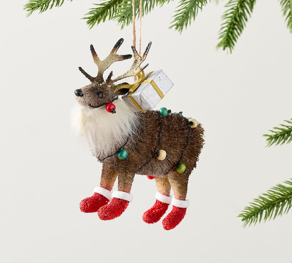 Bottlebrush Tangled Reindeer Ornament