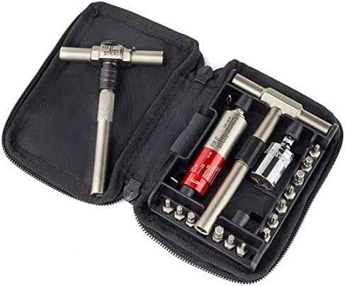Fix It Sticks 15-65 Inch Lbs All-in-One Torque Driver Kit with T-Way Wrench + Locking Ratcheting T-Way Wrench