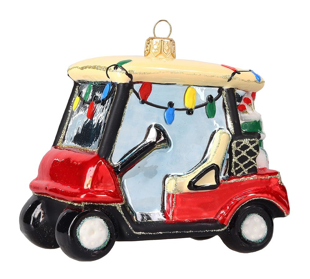 Handmade Heirloom Holiday Golf Cart Ornament