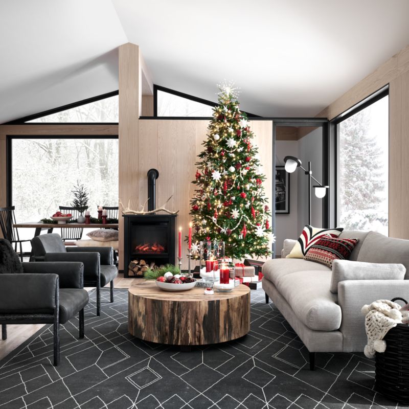 Faux Noble Fir Pre-Lit LED Christmas Tree with White Lights 7.5'