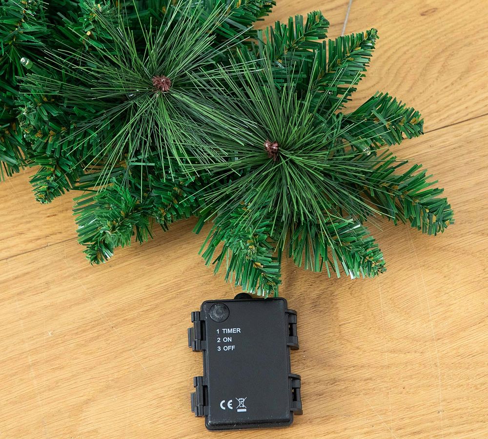 Faux Lit Wall Hanging Christmas Tree