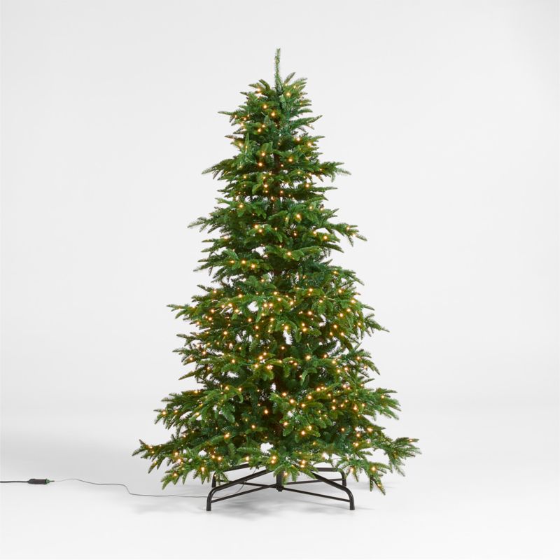 Faux Balsam Fir Pre-Lit LED Christmas Tree with White Lights 7.5'