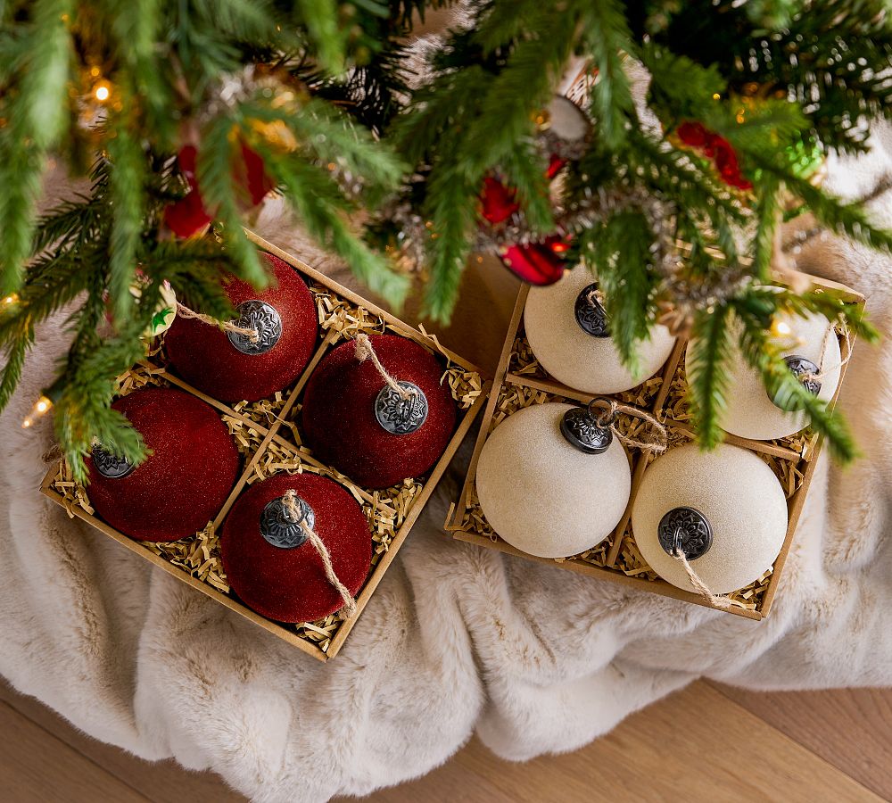 Large Felt Ornament Box Set of 4