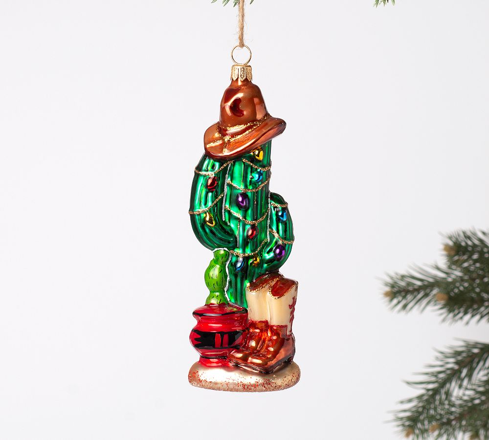 Country Christmas Cactus Ornament