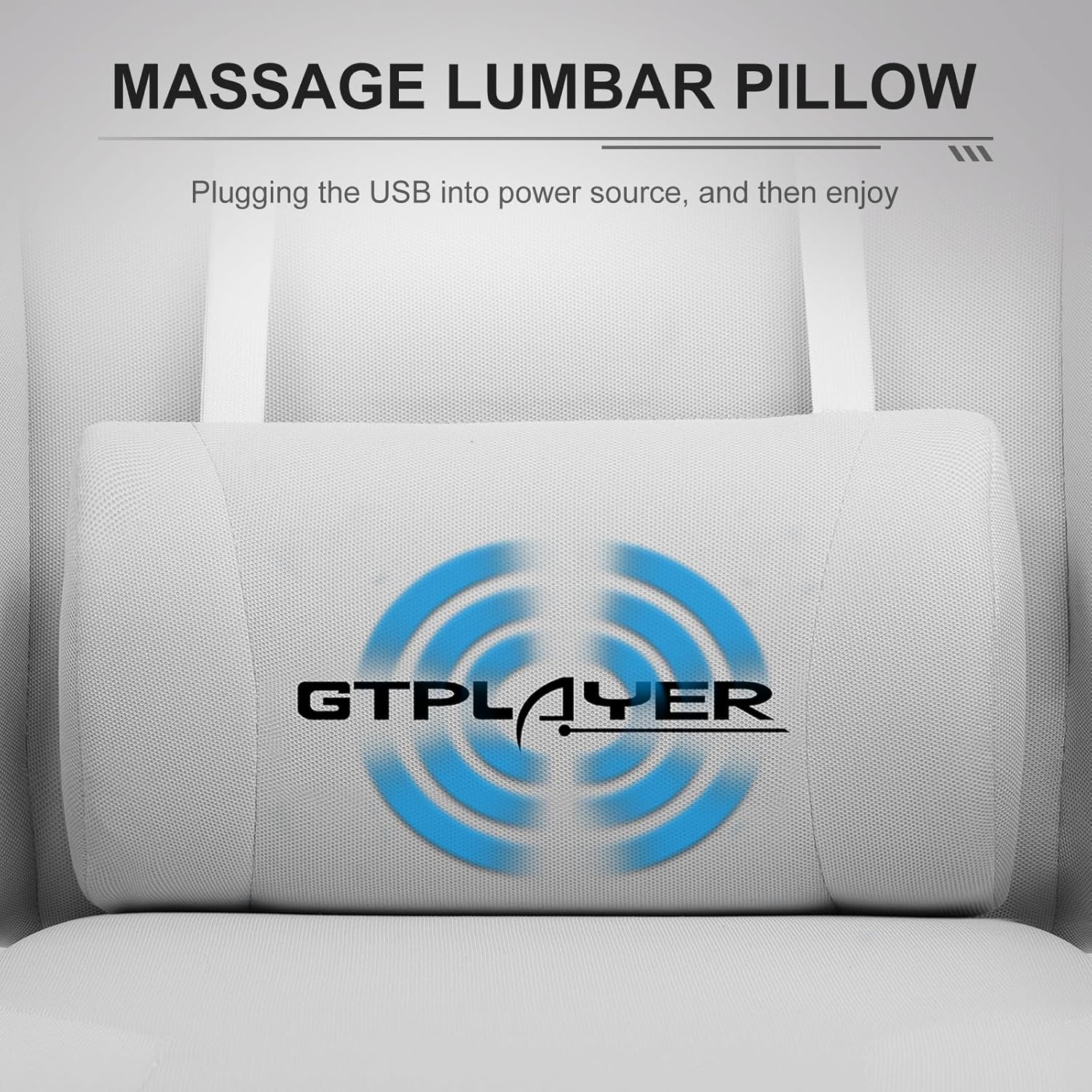 GTPLAYER Gaming Chair, Computer Chair with Footrest and Lumbar Support, Height Adjustable Game Chair with 360 -Swivel Seat and Headrest and for Office or Gaming (White)