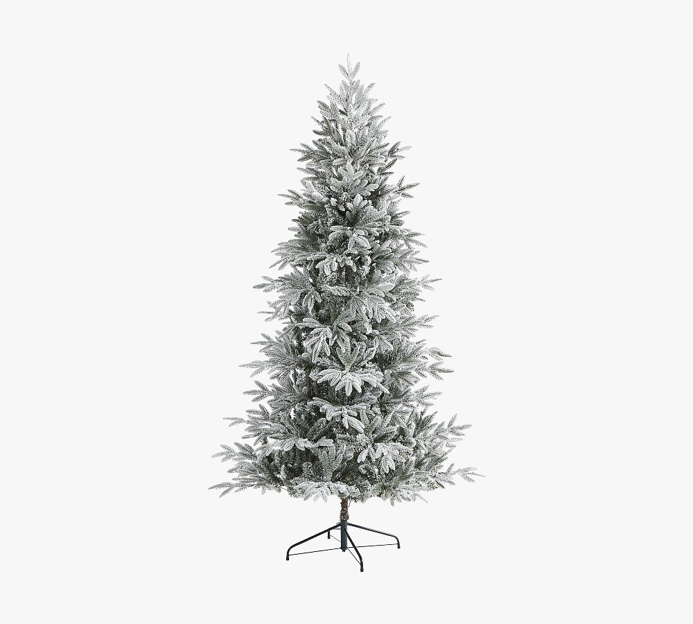 Faux Lit Flocked Manchester Spruce