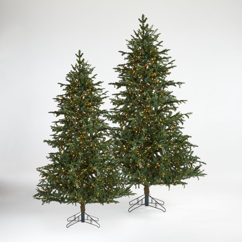 Faux Noble Fir Pre-Lit LED Christmas Tree with White Lights 7.5'
