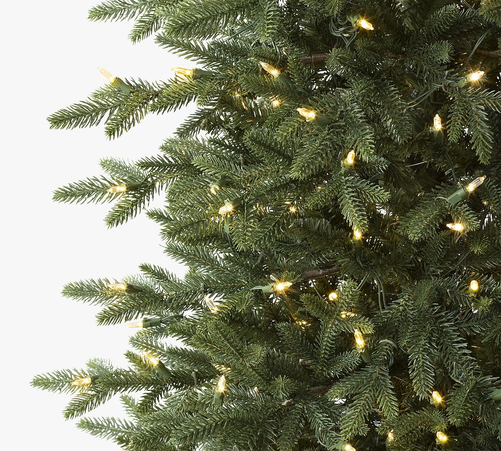 Lit Oregonian Slim Faux Christmas Tree
