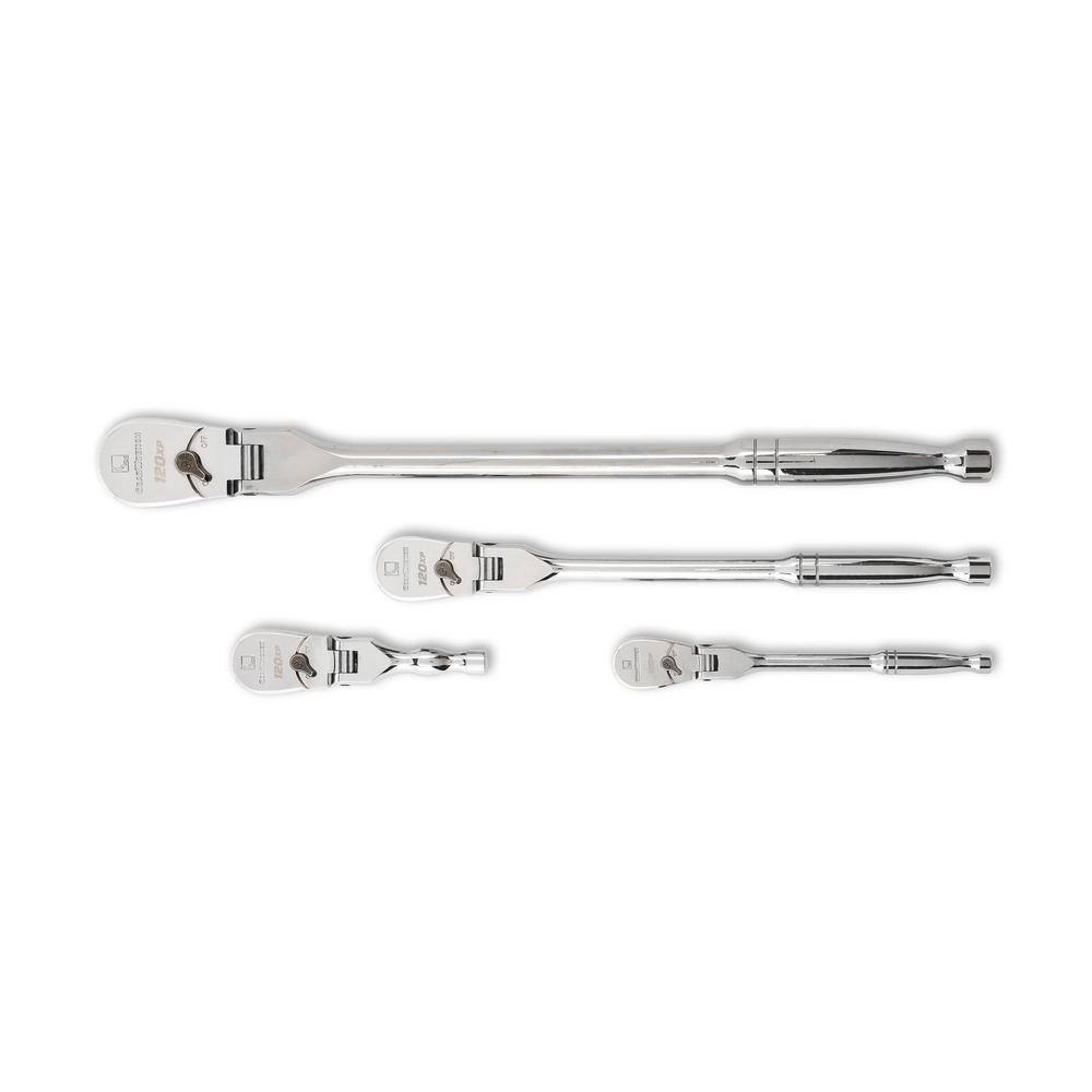 81230P 1/4 in., 3/8 in. and 1/2 in. Drive 120XP Flex Handle Ratchet Set (4-Piece)