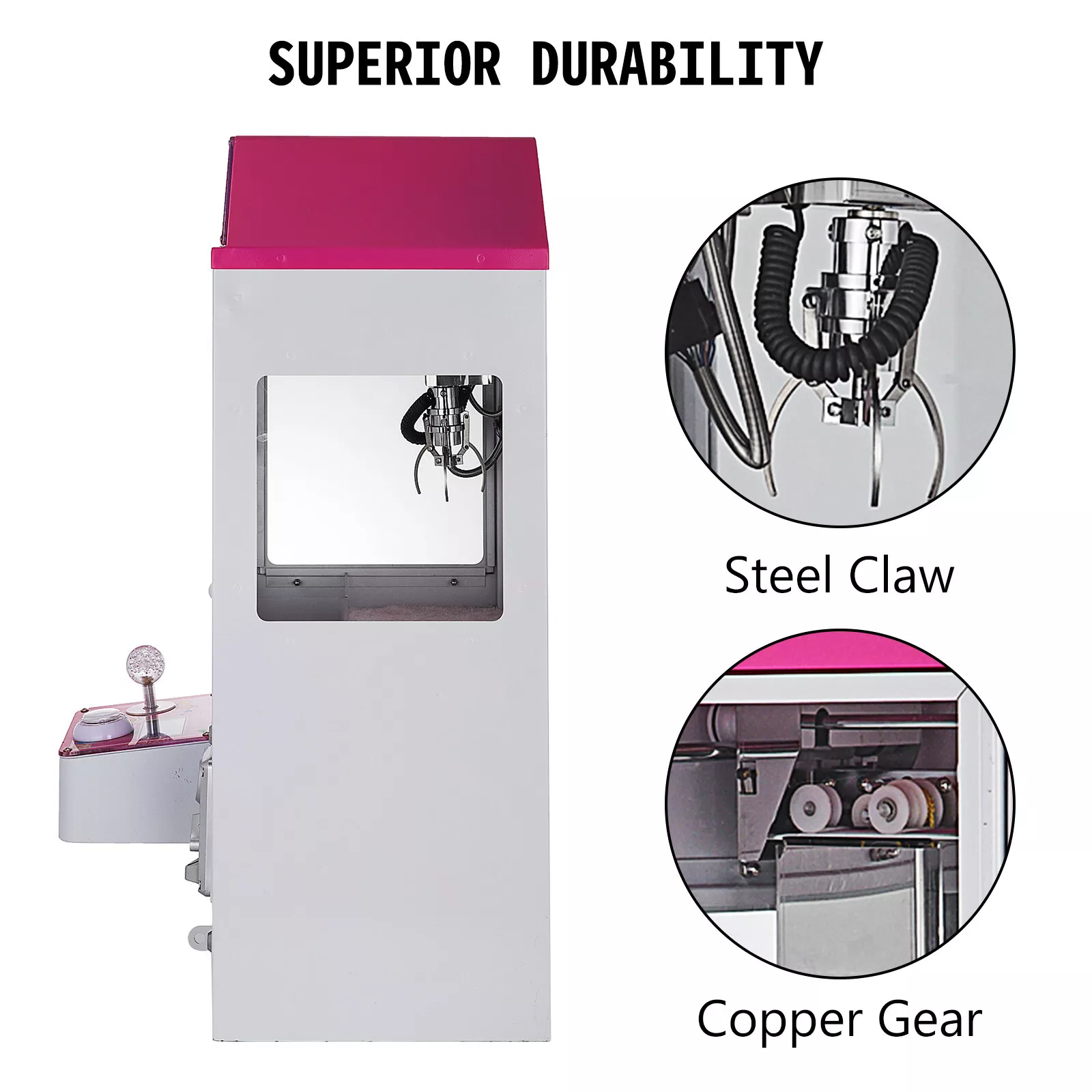 VEVOR Mini Claw Crane Machine 110V Metal Case Bar Candy Toy Catcher Shake-proof