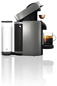 Nespresso Vertuo Plus Coffee and Espresso Maker by De’Longhi, Grey with Aeroccino Milk Frother