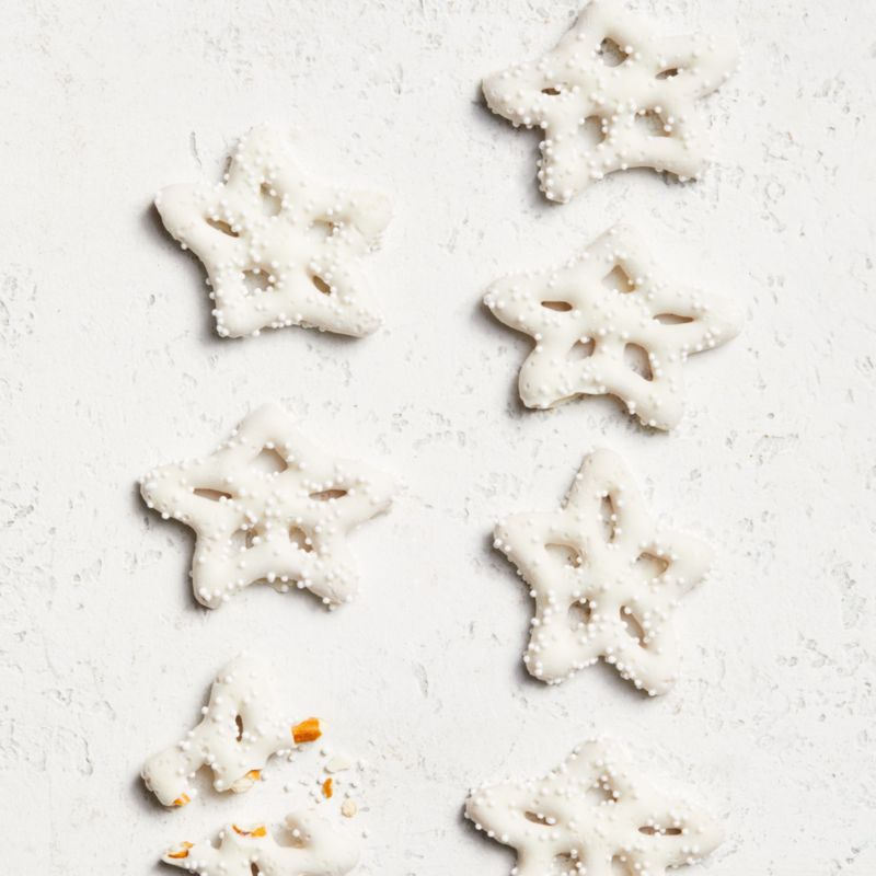 White Snowflake Pretzels with Gift Box