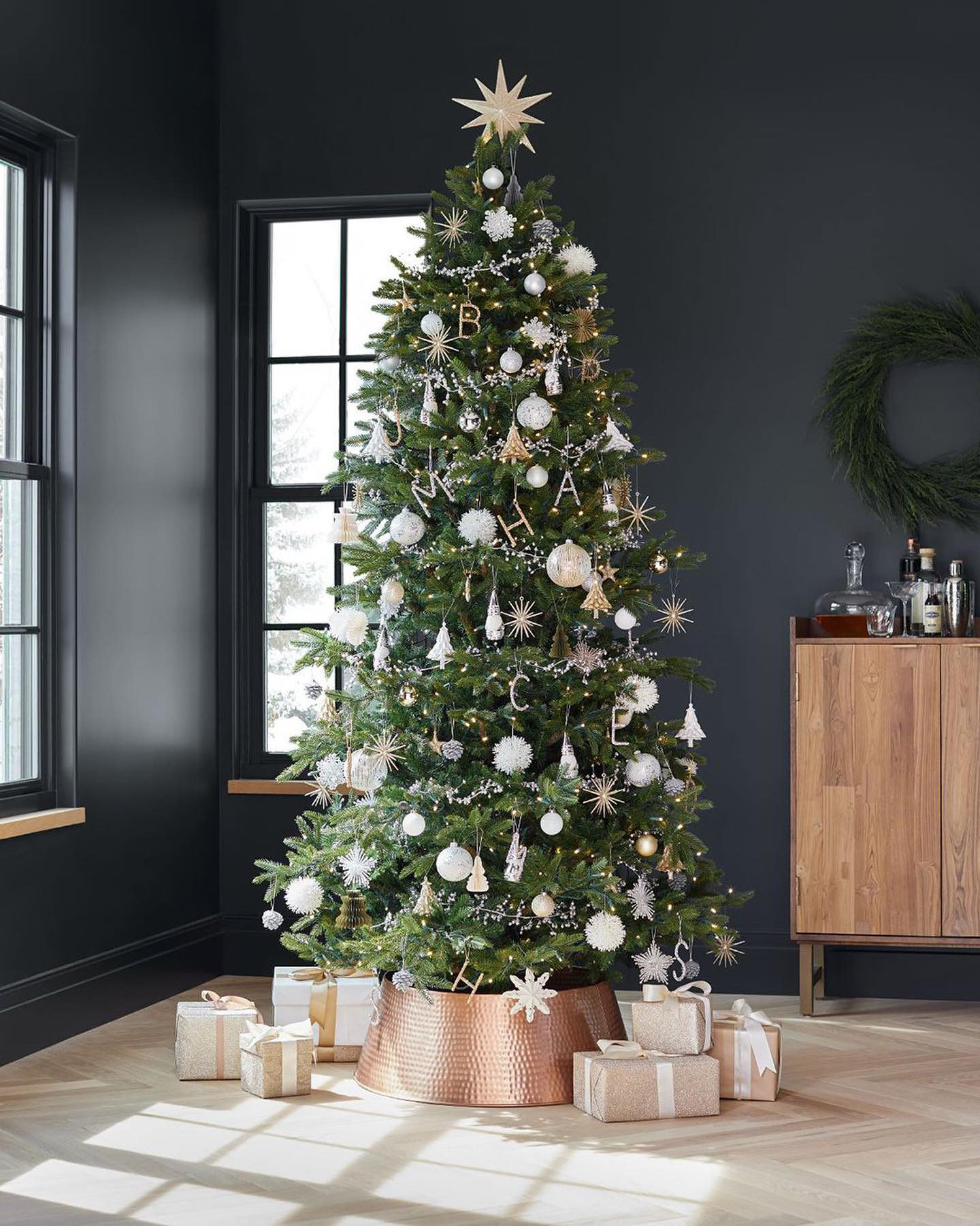 Silver Jingle Bells Christmas Garland 6'