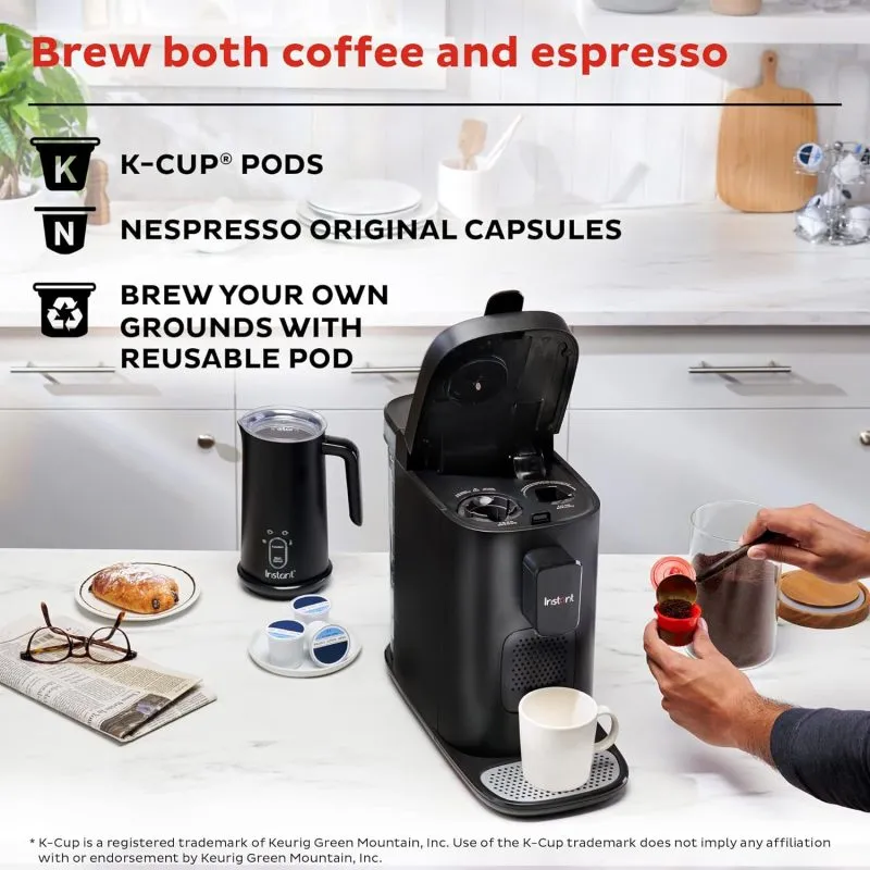 Instant Pot Pod, 3-in-1 Espresso, K-Cup Pod and Ground Coffee Maker