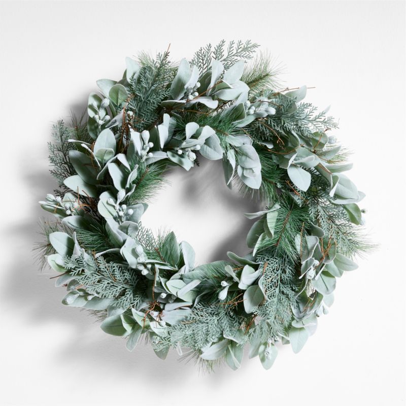 Faux Spruce and Eucalyptus Holiday Wreath 28