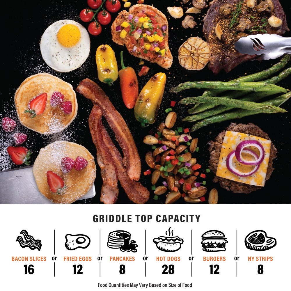 Blackstone Adventure Ready 20 x14  2-Burner Propane Camping Griddle with Latching Hood and Handle