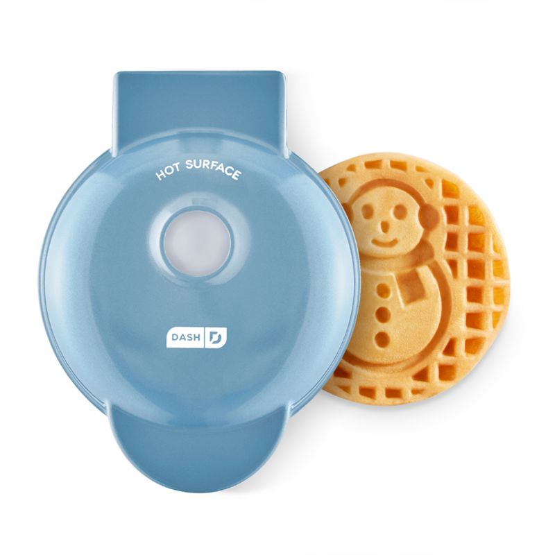 Dash ® Snowman Mini Waffle Maker with Ceramic Non-Stick Plates