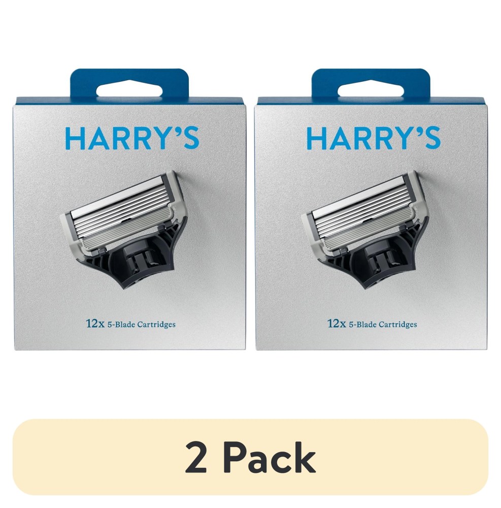 (2 pack) Harry s Razor Blades for Men: 12 Pack of Men s Razor Blade Refills