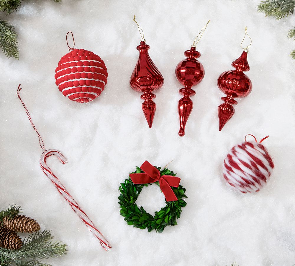 Shatterproof Jolly Red Ornaments Set