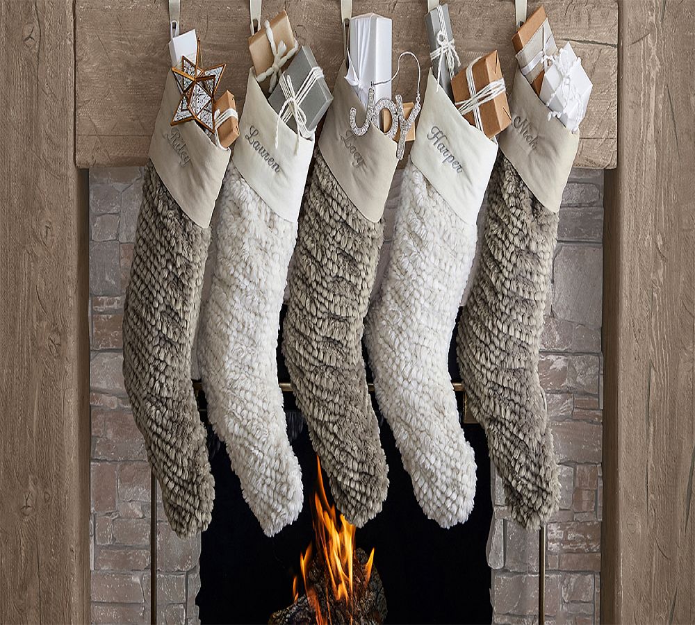 Honeycomb Faux Fur Stockings