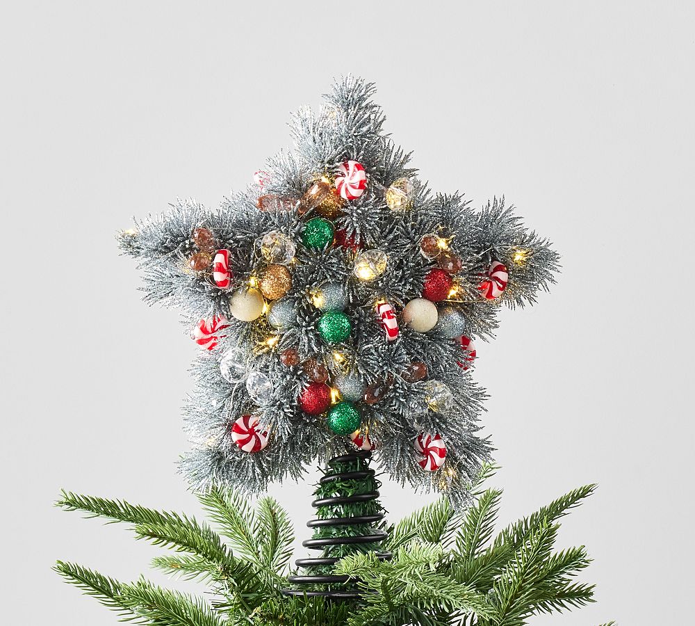 Lit Candy Bauble Star Tree Topper
