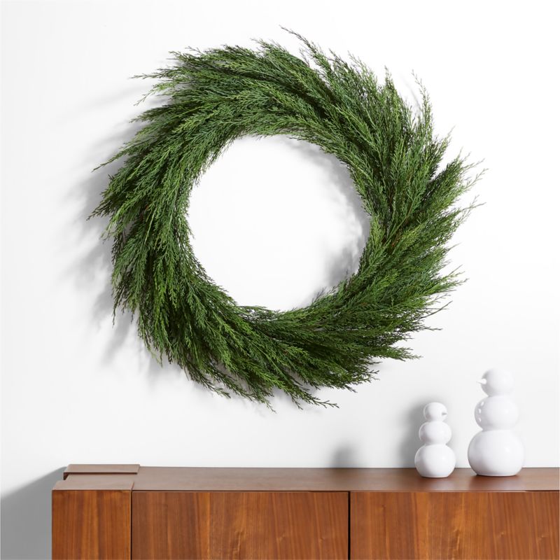 Faux Cypress Wreath 36