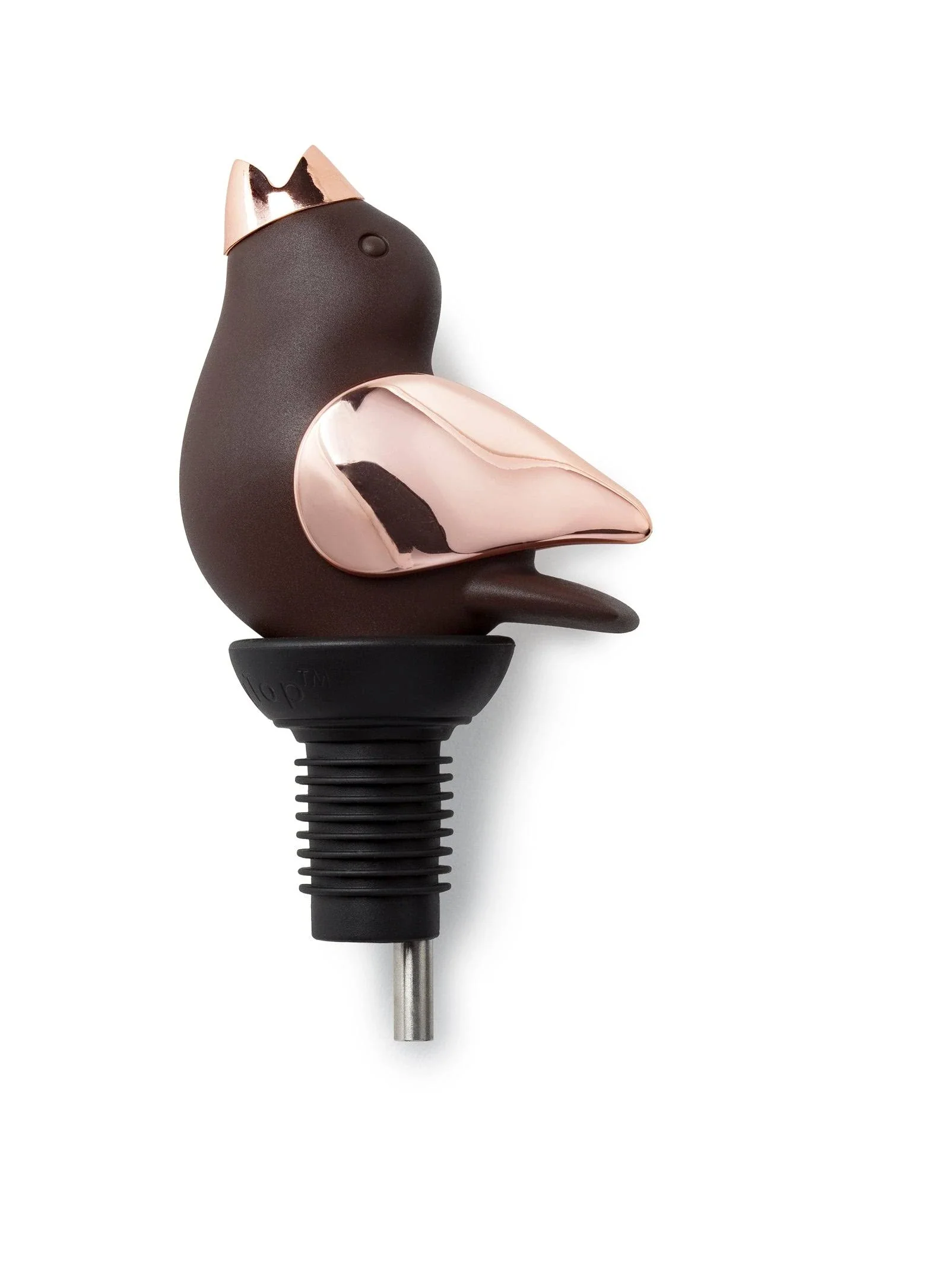 ChirpyTop Wine Pourer (Brown/Copper)