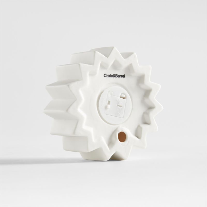 Small LED White Holiday Ceramic Snowflake 4