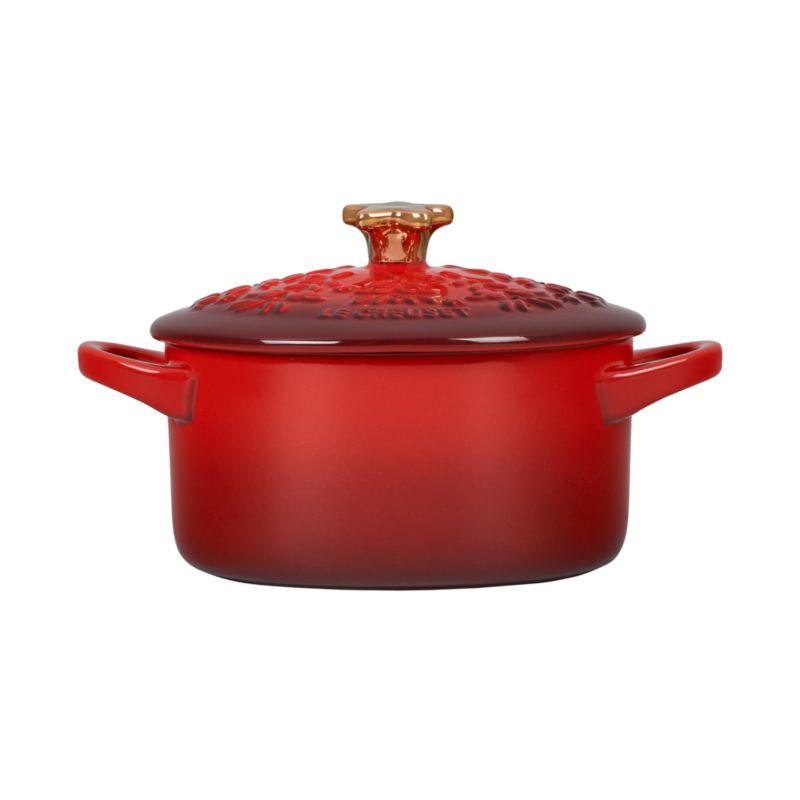 Le Creuset ® Mini Noel Cocotte with Star Knob Cerise