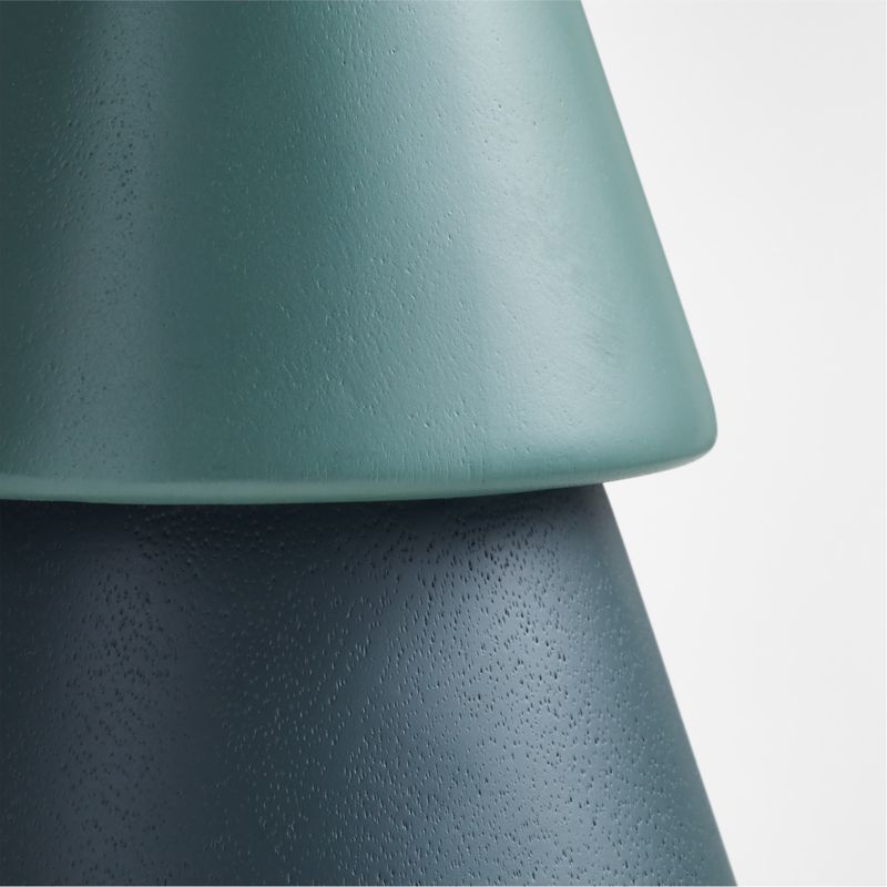 Small Green Holiday Winter Fir Wood Tree Sculpture