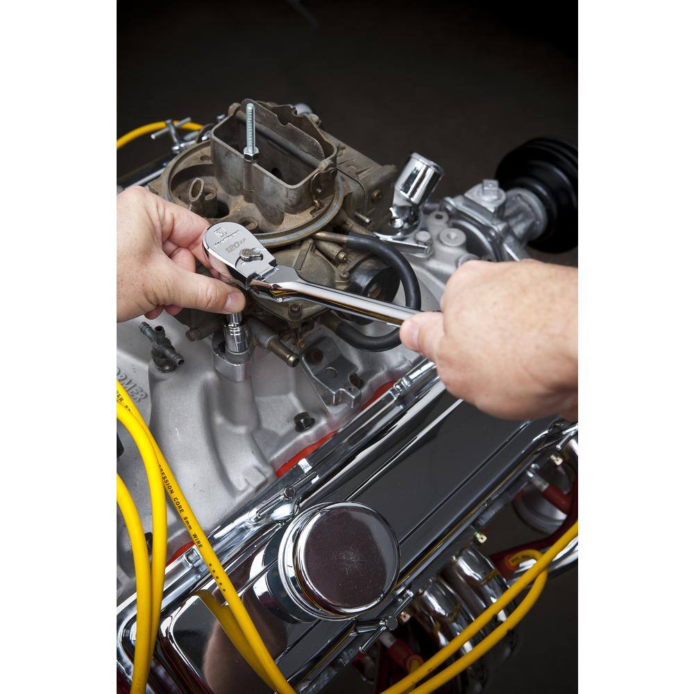 81230P 1/4 in., 3/8 in. and 1/2 in. Drive 120XP Flex Handle Ratchet Set (4-Piece)